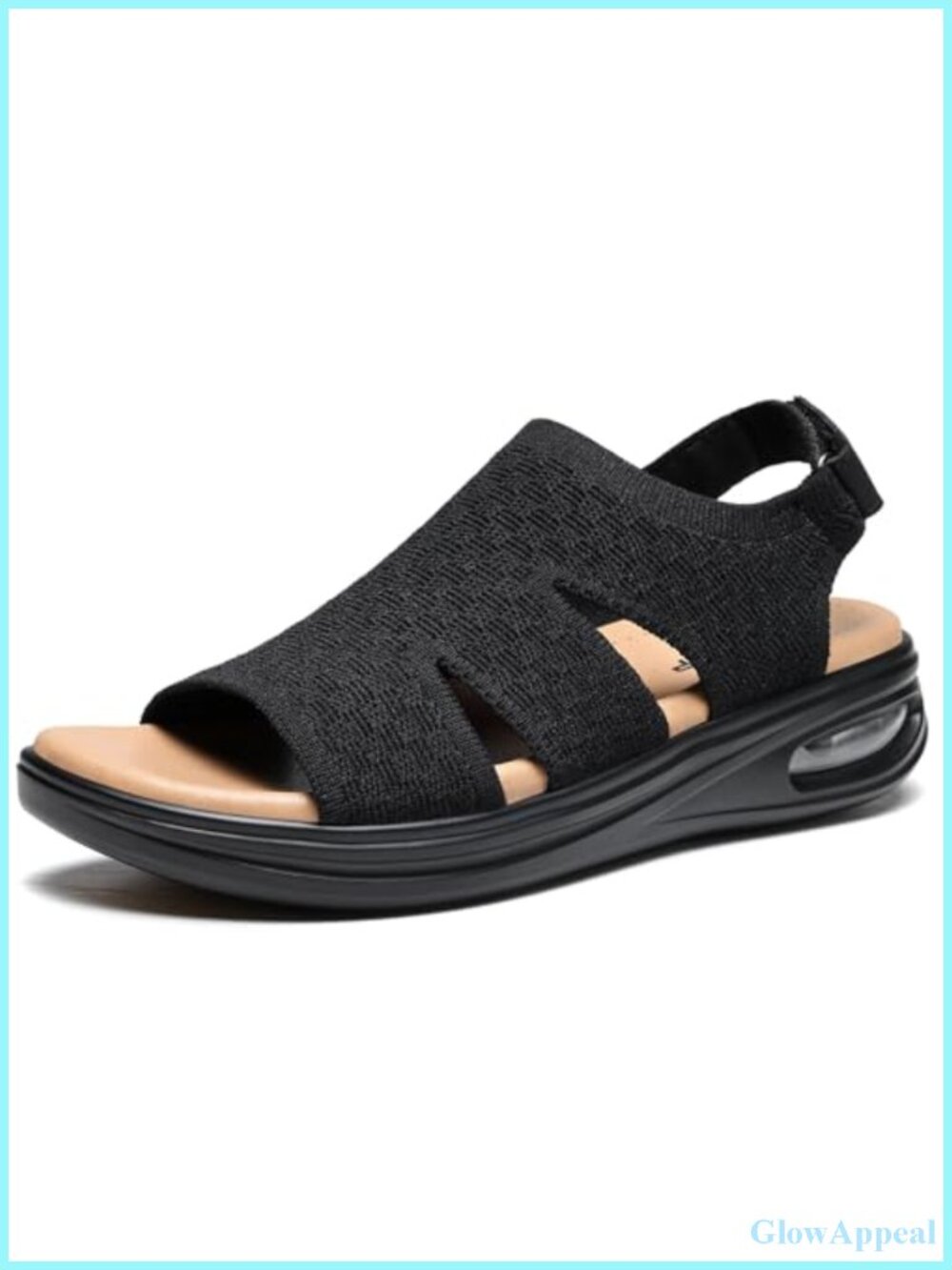 Walking Sandals Arch Support Wedge Platform Mesh Adjustable Strap